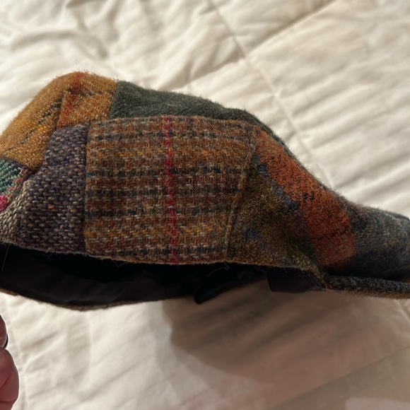 John Hanley Cap Patchwork Wool Tweed Newsboy Driving Hat Ireland Sz L/XL Vintage - Picture 4 of 9